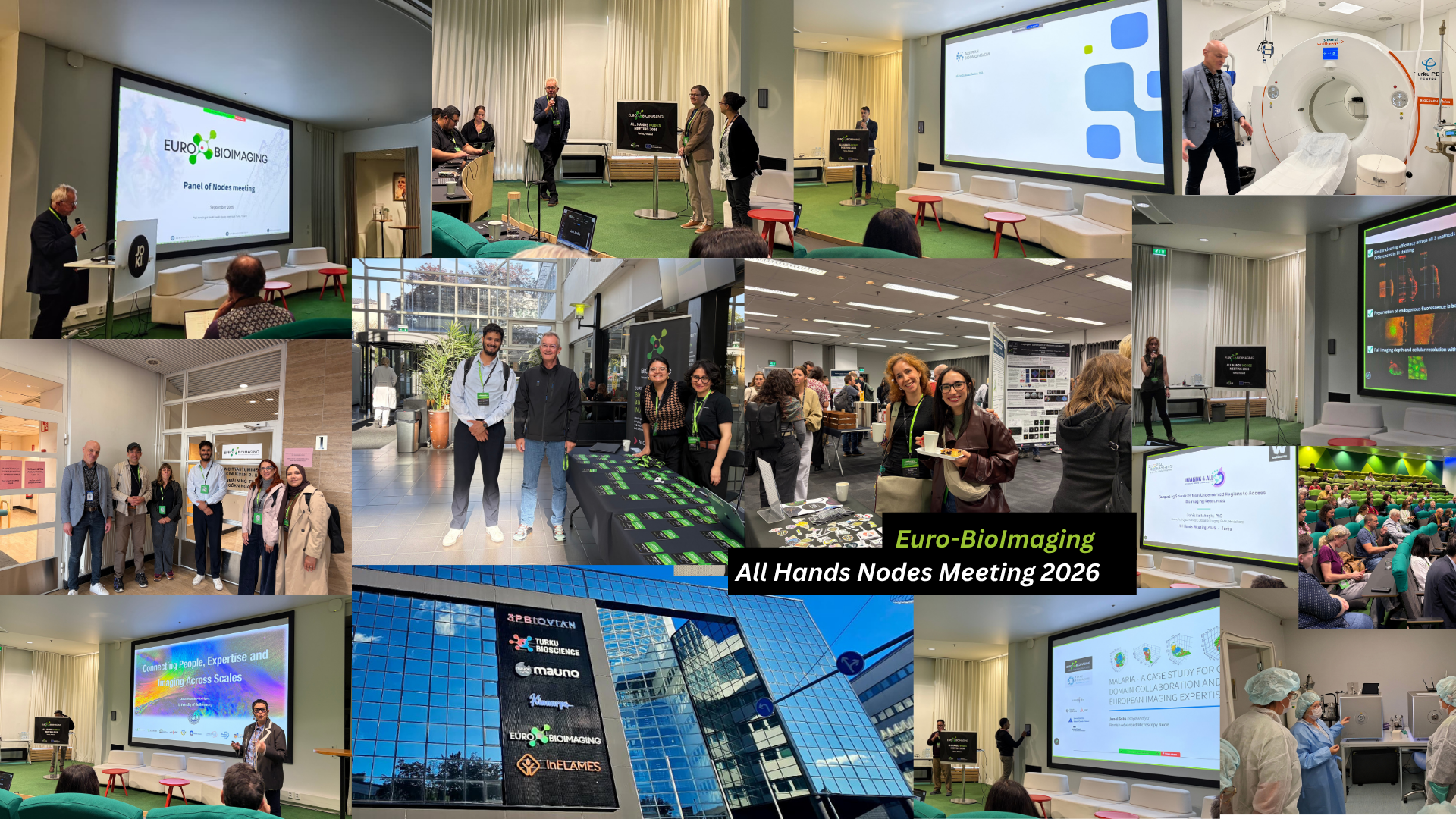 Collage of pictures from Euro-BioImaging's All Hands Nodes Meeting