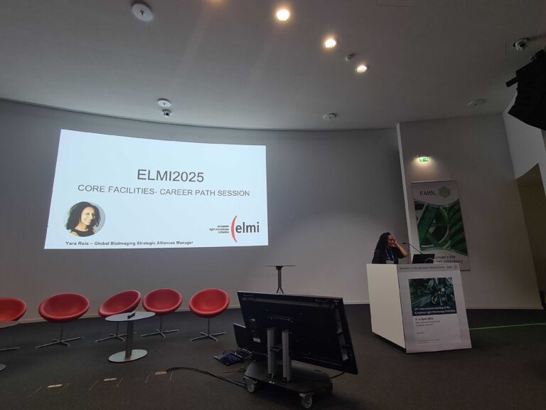 Yara Reis presenting at ELMI 2025.