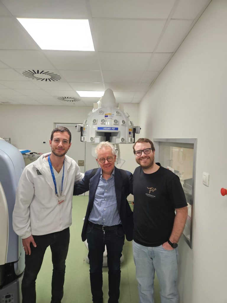 isit to the medical imaging prototypes - the photo shows the Helmet-PET, a brain scanner for early detection of Alzheimer. 