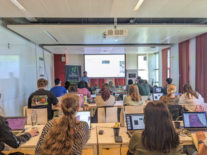 People in a training course