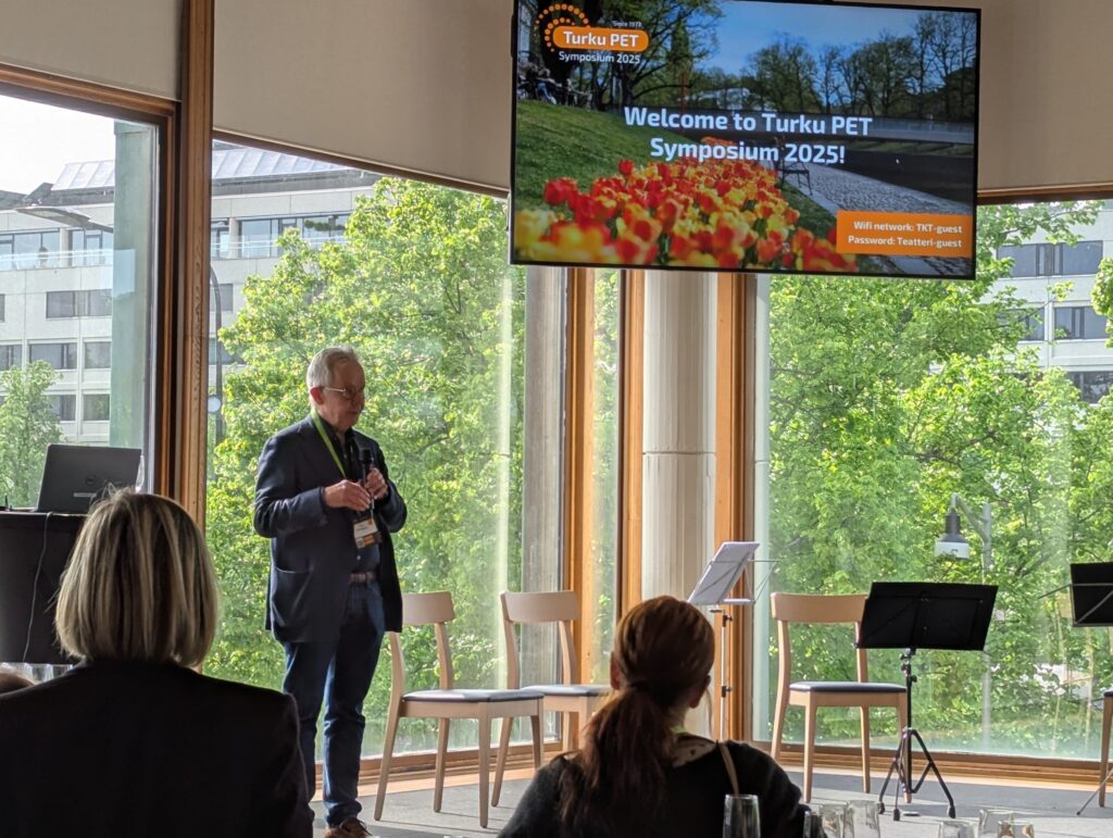 Euro-BioImaging General Director John Eriksson at the Turku PET Symposium.
