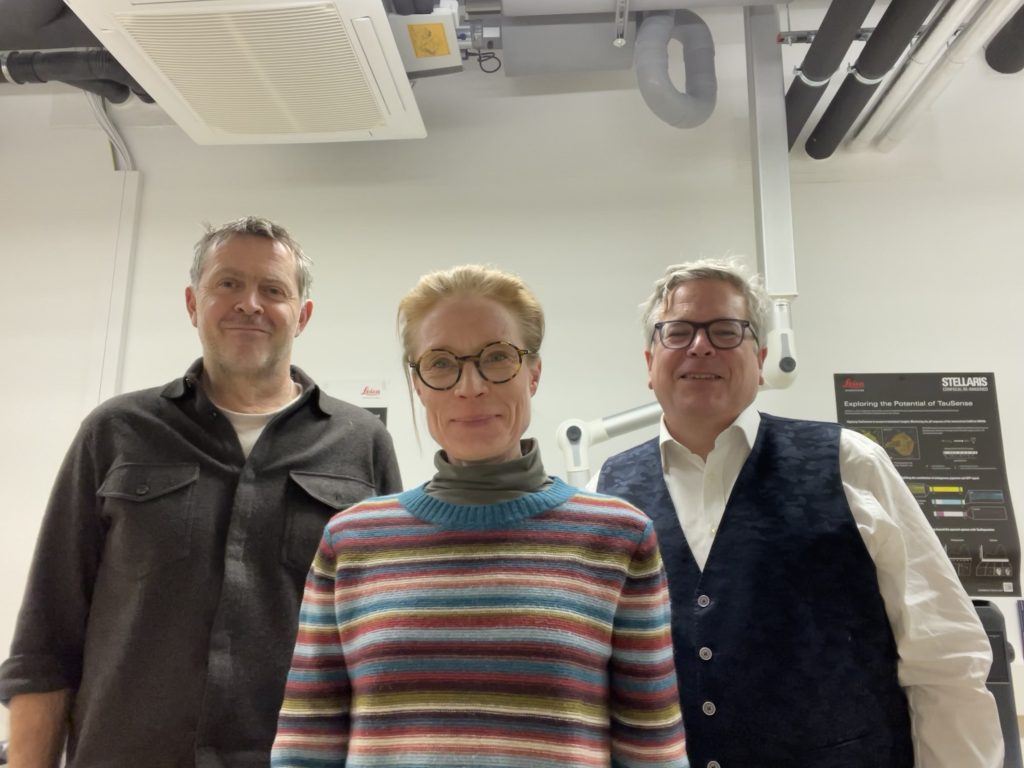 Leica representatives at the Imaging Unit CIUS, University of Vienna.