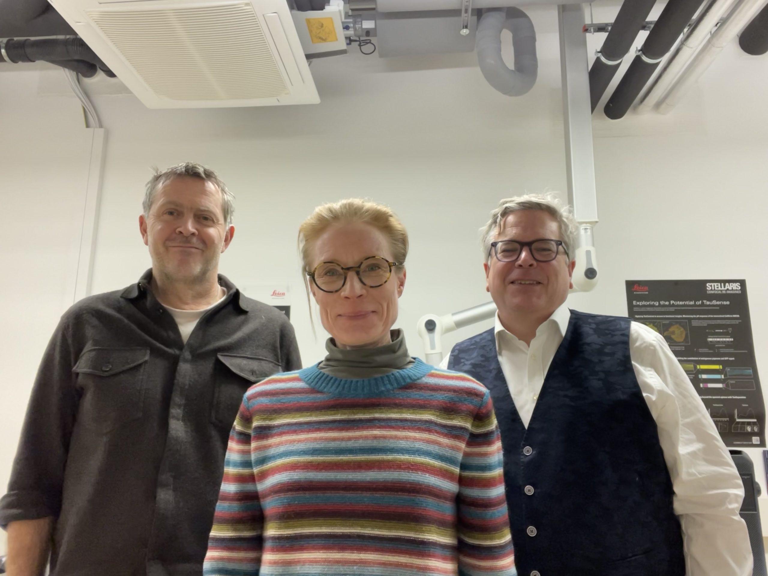 Leica representatives at the Imaging Unit CIUS, University of Vienna.