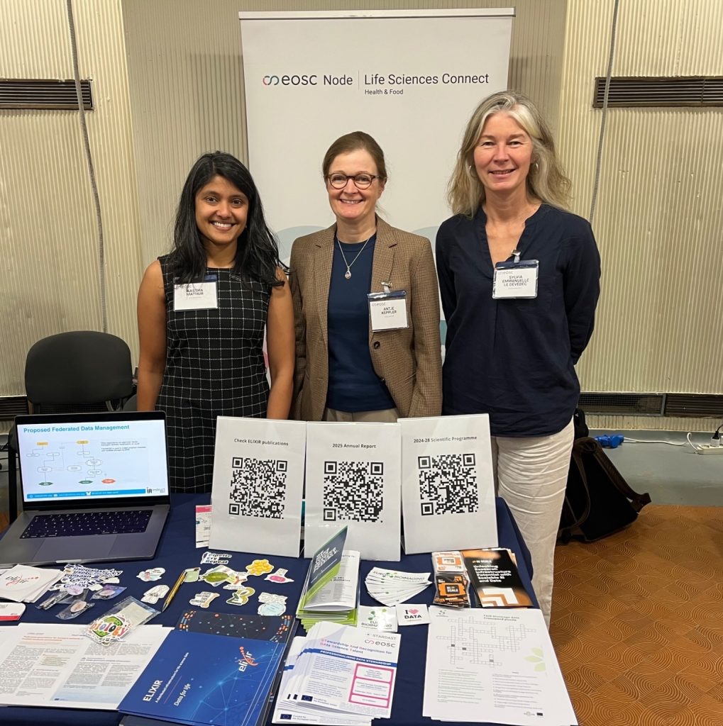 Euro-BioImaging representatives at the LSC Node booth. 