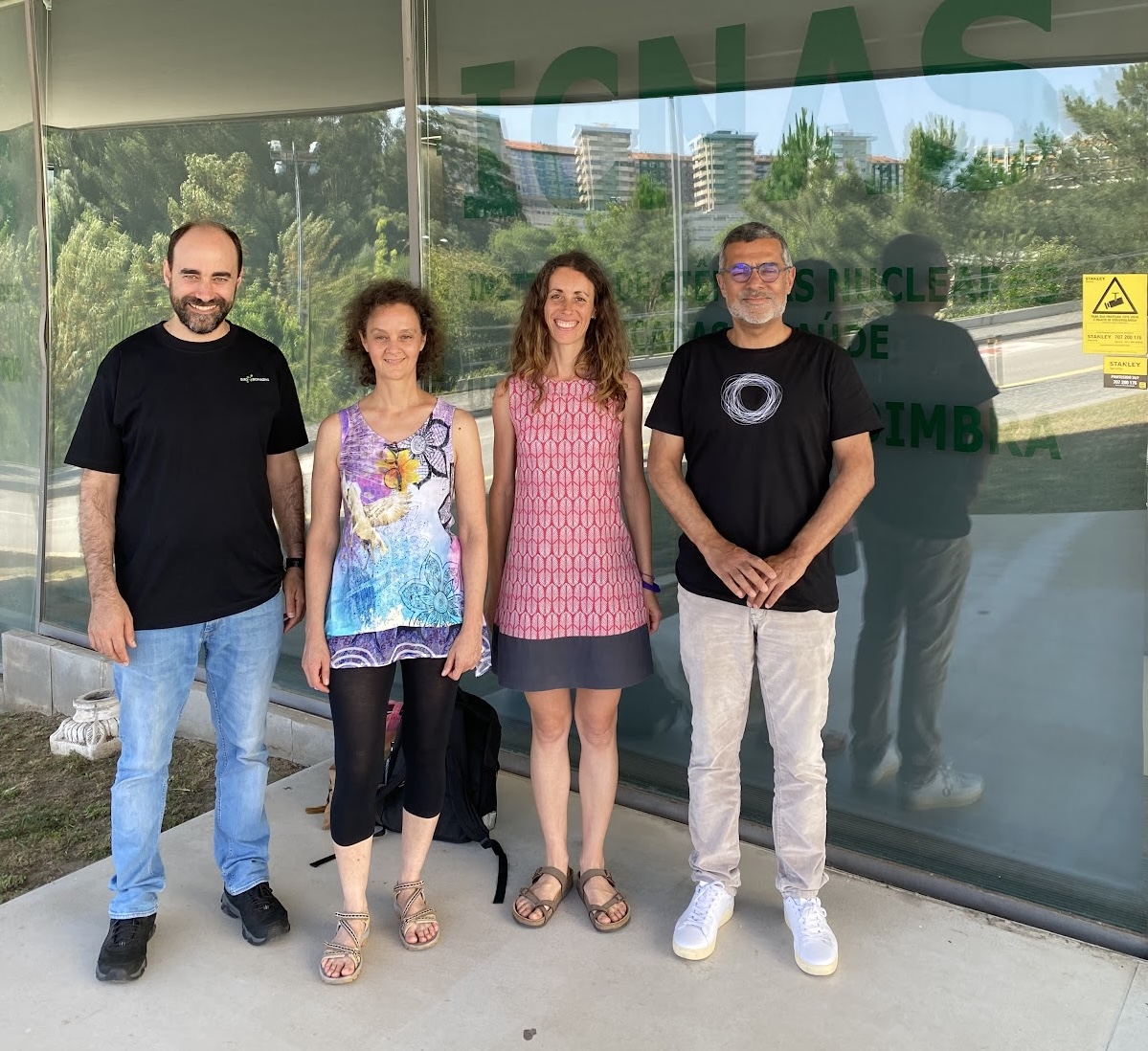 Portuguese BIN Node staff with Ale and Erika