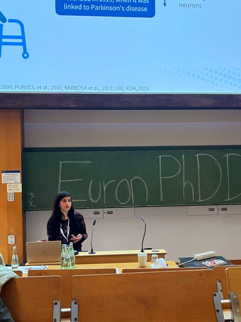 Nádia’s scientific journey in Europe included attending the EURON PhD Days in Cologne, where she had a poster presentation and an oral presentation.