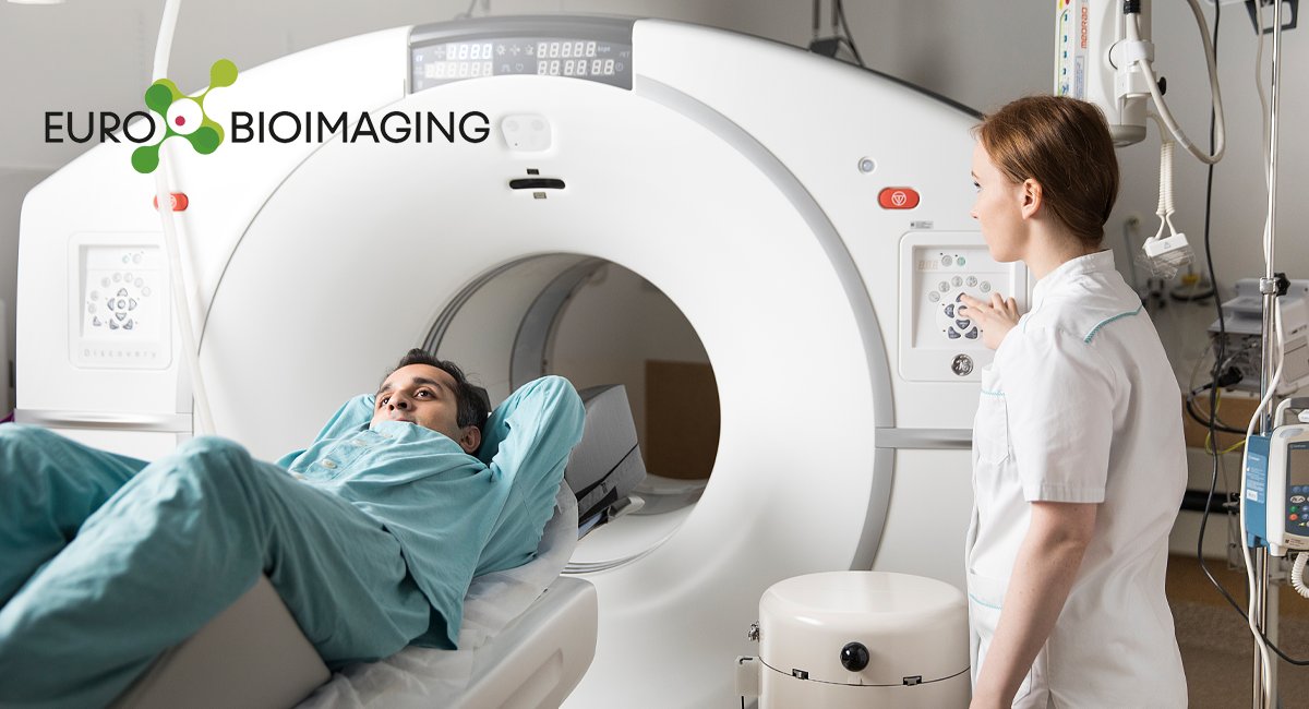 A man going through a scanner at a Euro-BioImaging Node.